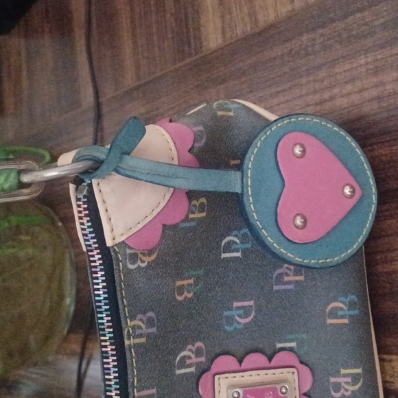 VTG Rare Dooney & Bourke Gray Multicolor Logo Baguette Bag Y2K 90s - Picture 16 of 16